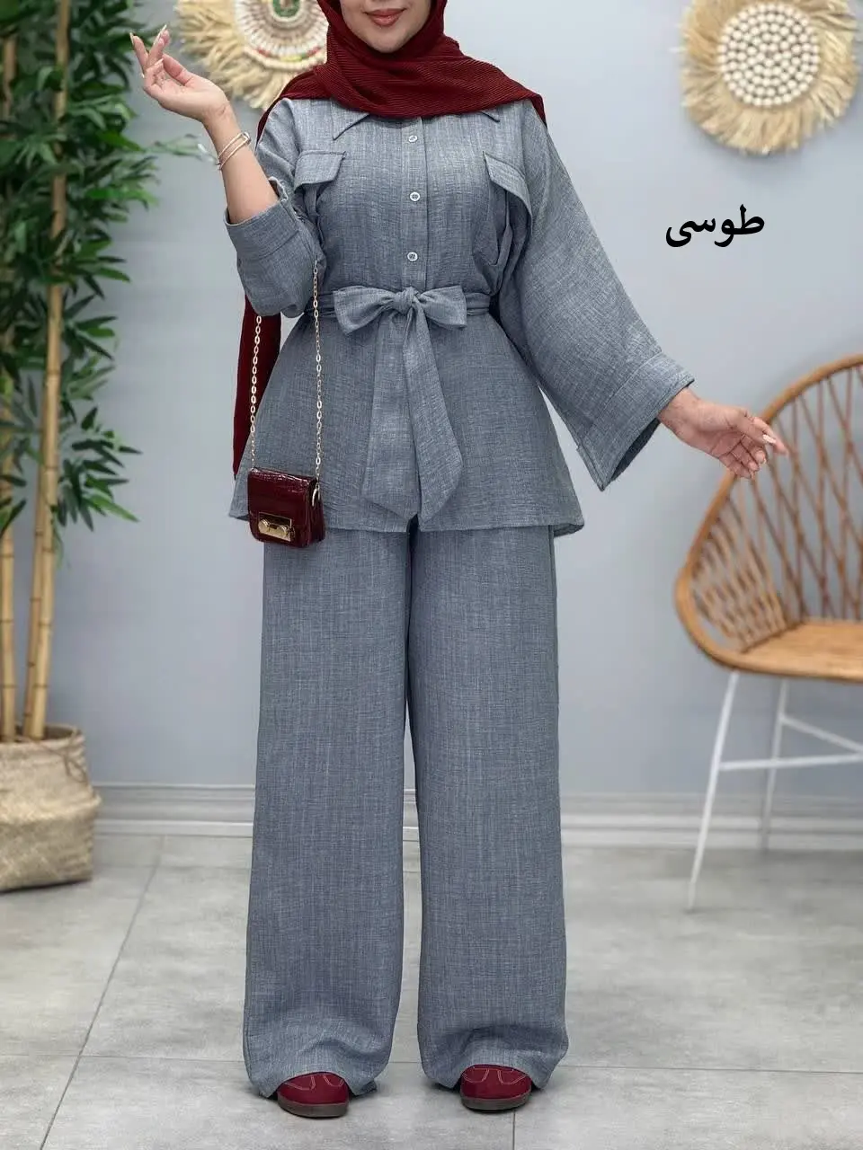 3446-شومیز و شلوار سونیا